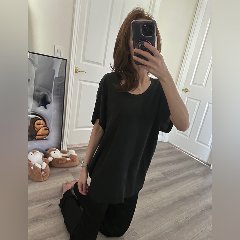 Joie Classic Silk Black Blouse Tunic Style